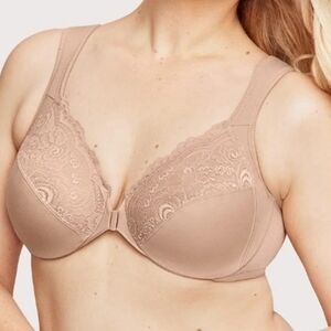 Glamorise Front Close Underwire Bra 46G #0220 Beige